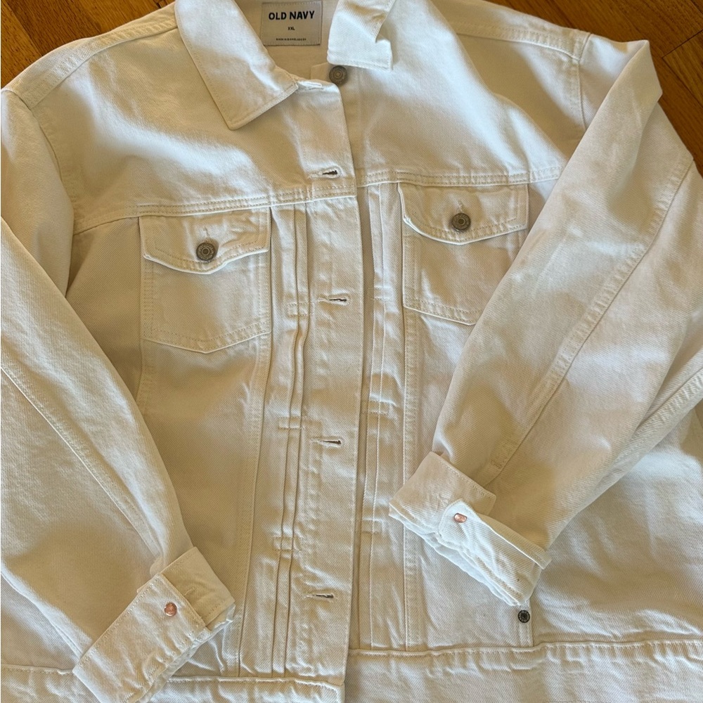 Old Navy White Jean Jacket